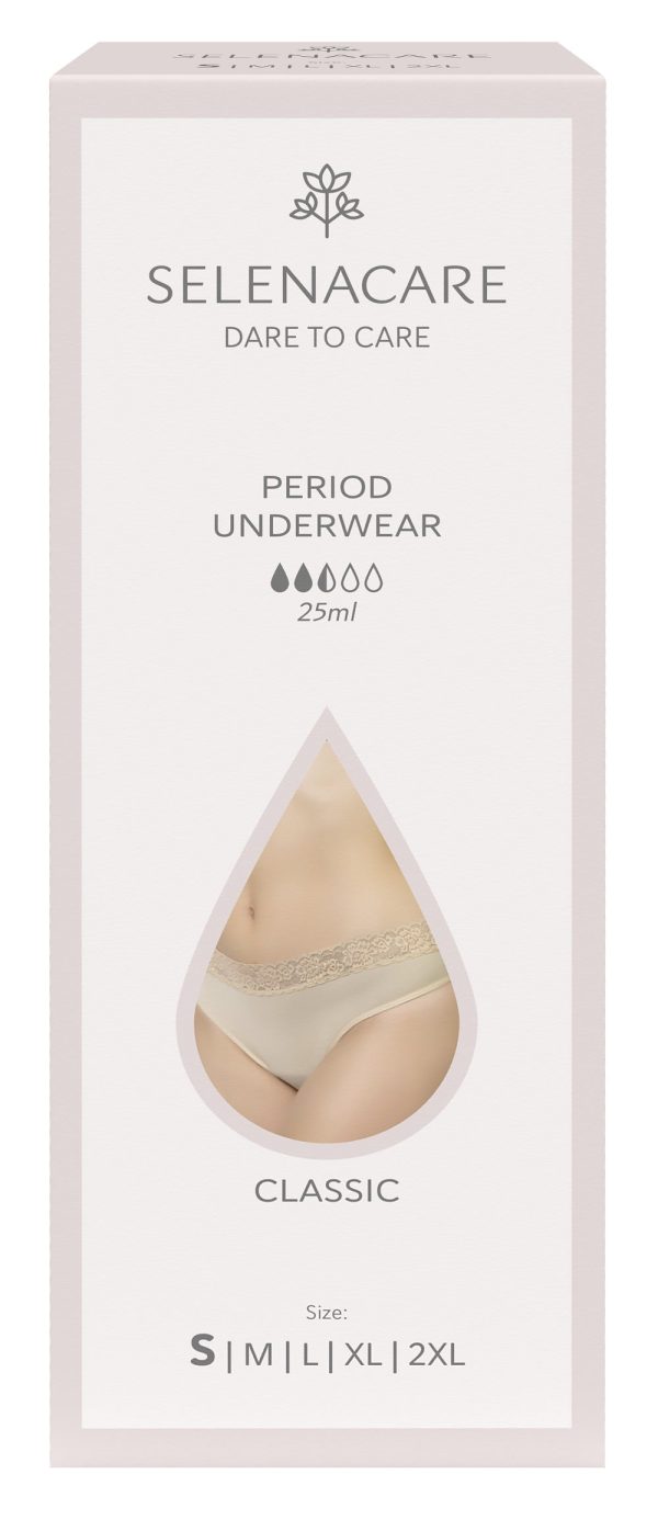 Selenacare Menstrual Undies Classic Black Size XL